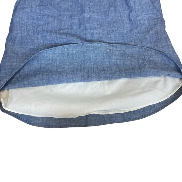 J.Crew Re-Imagined Blue Chambray Scallop Trim Cami Top 6 NWT - Picture 6 of 10